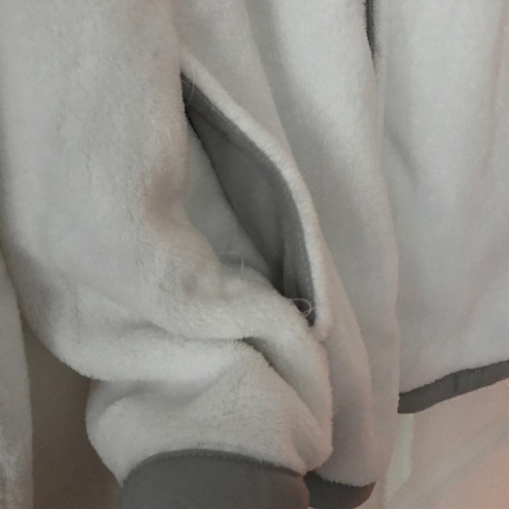 Danskin White Fleece Zip Jacket - Picture 4 of 7